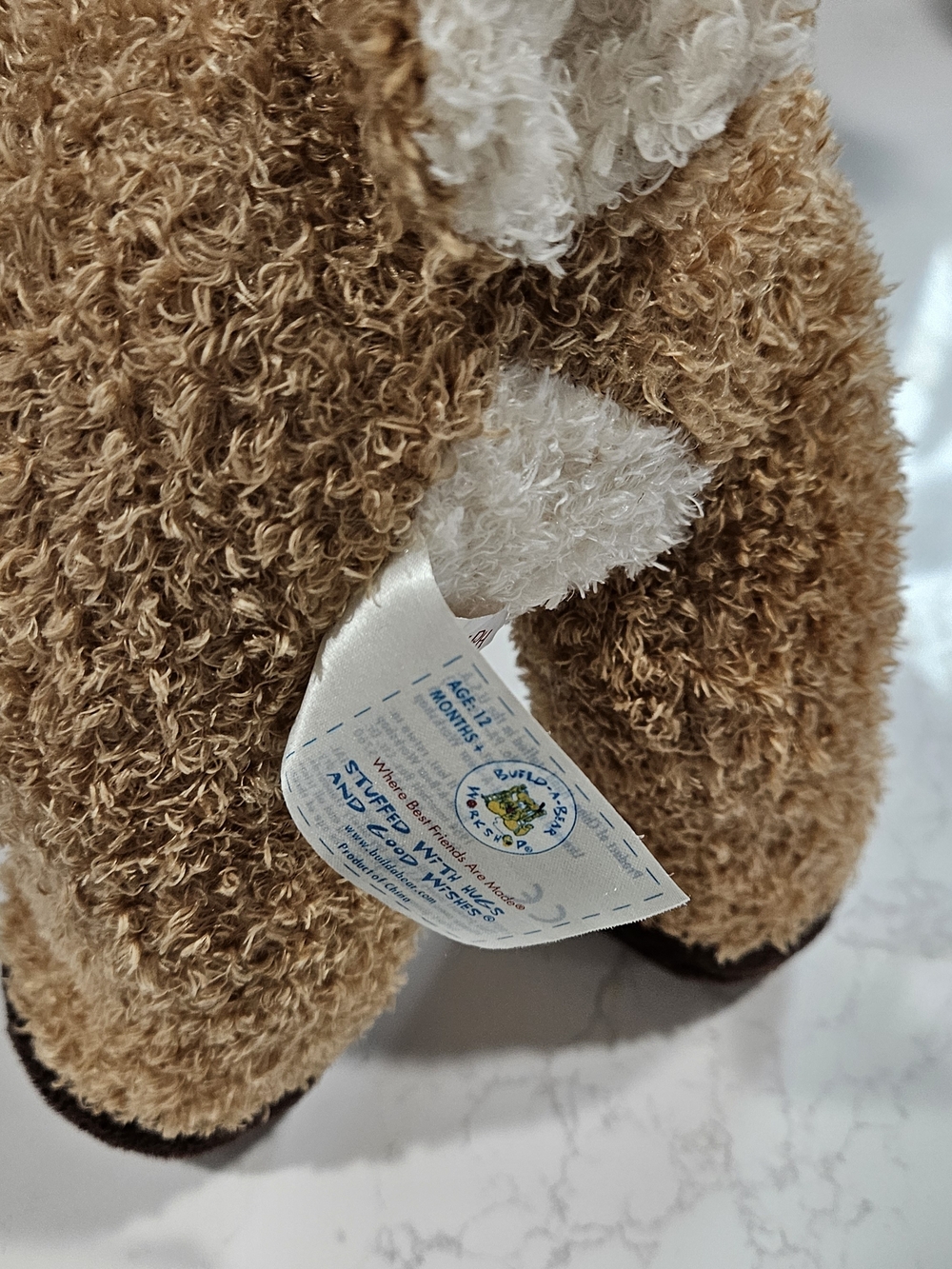 Build-A-Bear Tan and White Fawn with Red Polka Dot Bow - Picture 5 of 5